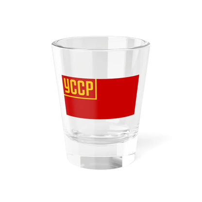 Flag of the Ukrainian Soviet Socialist Republic 1919-1929 (Ukraine) Shot Glass 1.5oz 1.5oz - Go Mug Yourself