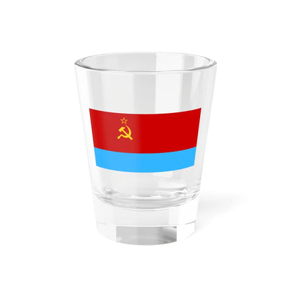 Flag of the Ukrainian Soviet Socialist Republic 1949-1991 (Ukraine) Shot Glass 1.5oz 1.5oz - Go Mug Yourself