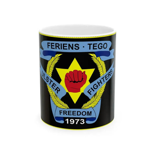 Flag of the Ulster Freedom Fighters (Ireland) White Coffee Mug 11oz - Go Mug Yourself