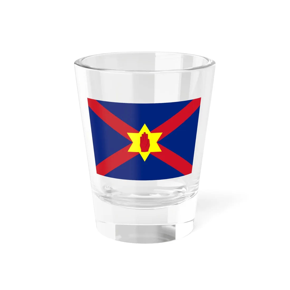 Flag of the Ulster Nation thumb closed (Ireland) Shot Glass 1.5oz 1.5oz - Go Mug Yourself