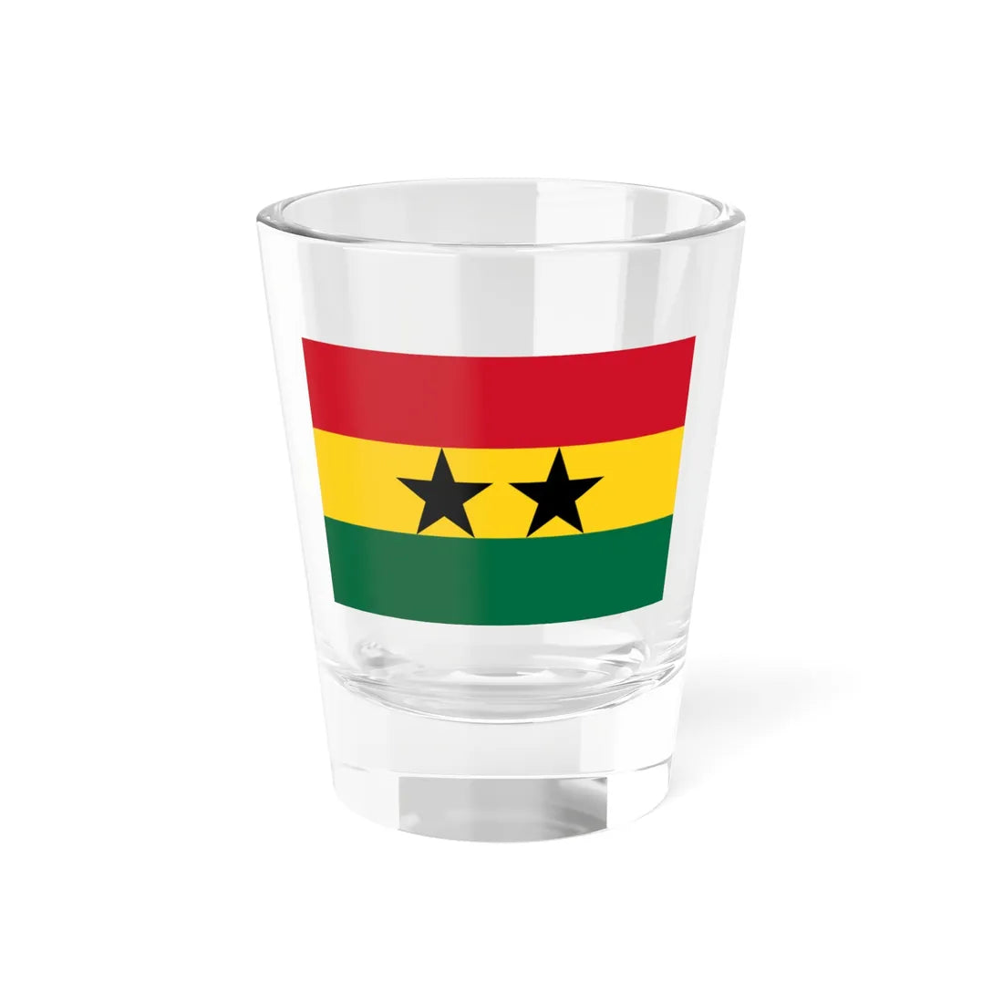 Flag of the Union of African States 1958-1961 (Ghana) Shot Glass 1.5oz 1.5oz - Go Mug Yourself