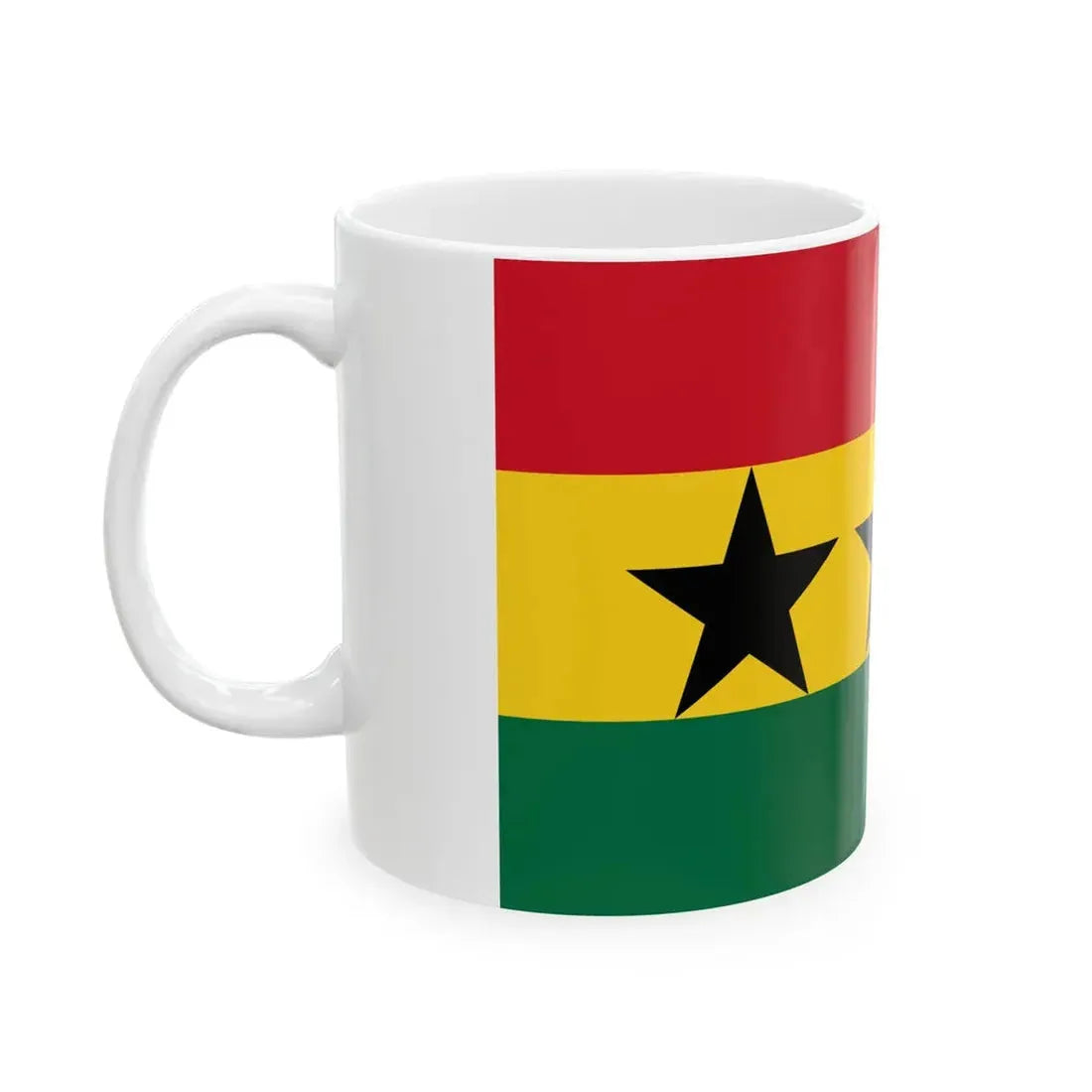 Flag of the Union of African States 1961-1962 (Ghana) White Coffee Mug - Go Mug Yourself
