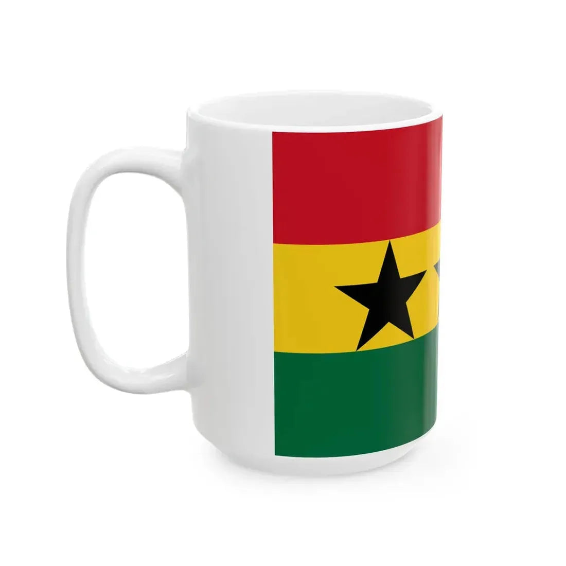 Flag of the Union of African States 1961-1962 (Ghana) White Coffee Mug - Go Mug Yourself