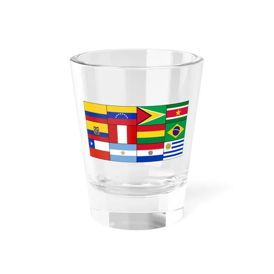 Flag of the Union of South American Nations (Bolivia) Shot Glass 1.5oz 1.5oz - Go Mug Yourself
