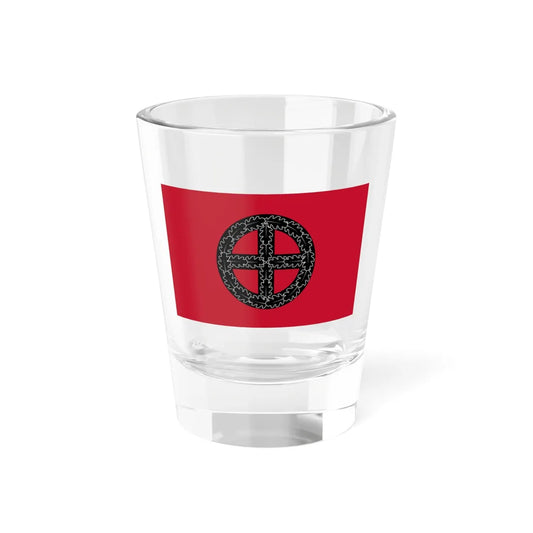 Flag of the Union of Warriors for the Advancement of the Bulgarianness (Bulgaria) Shot Glass 1.5oz 1.5oz - Go Mug Yourself