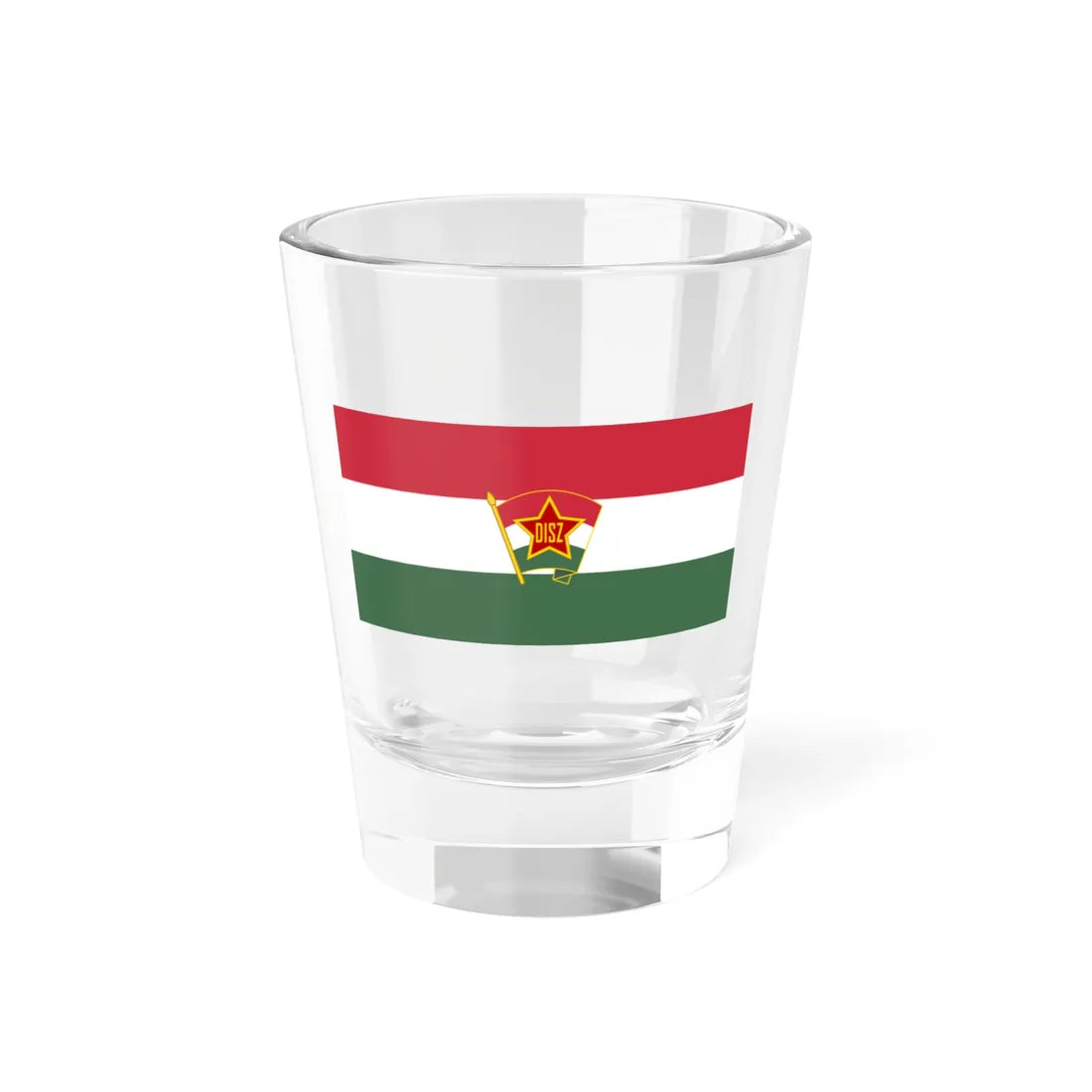 Flag of the Union of Working Youth Hungary variant (Hungary) Shot Glass 1.5oz 1.5oz - Go Mug Yourself