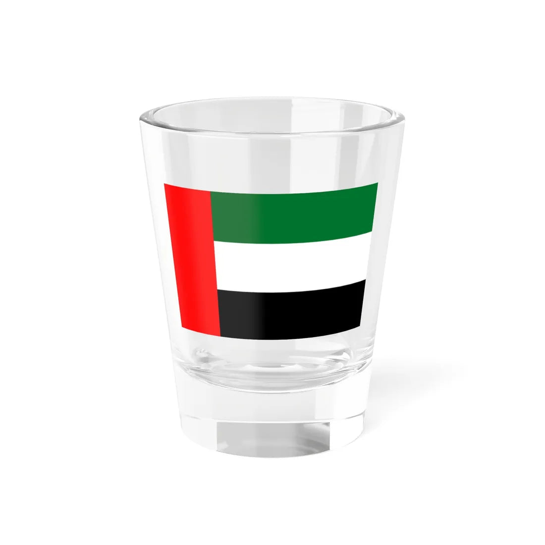 Flag of the United Arab Emirates 3-2 (United Arab Emirates) Shot Glass 1.5oz 1.5oz - Go Mug Yourself