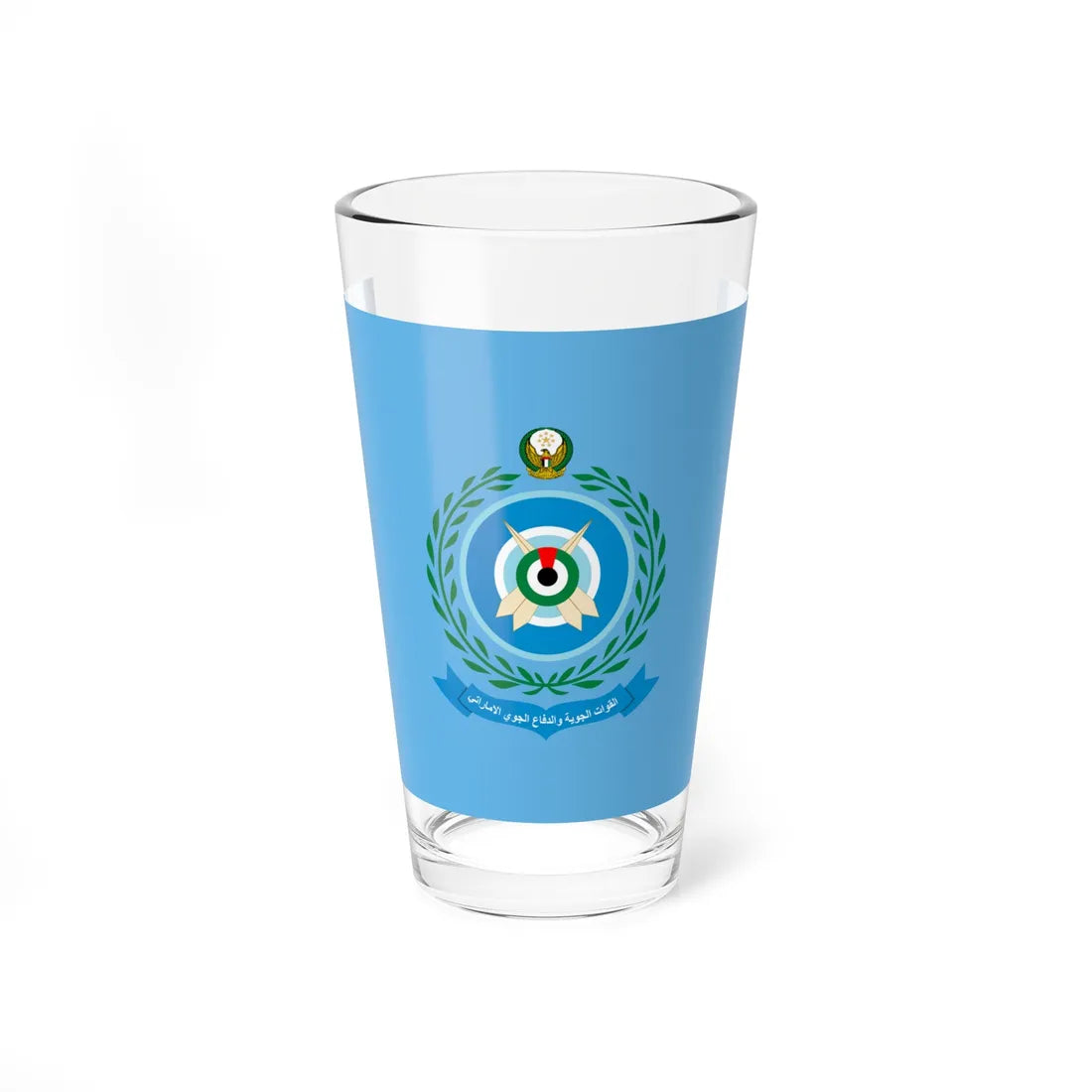 Flag of the United Arab Emirates Air Force (United Arab Emirates) Pint Glass 16oz 16oz - Go Mug Yourself