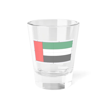 Flag of the United Arab Emirates construction sheet (United Arab Emirates) Shot Glass 1.5oz 1.5oz - Go Mug Yourself