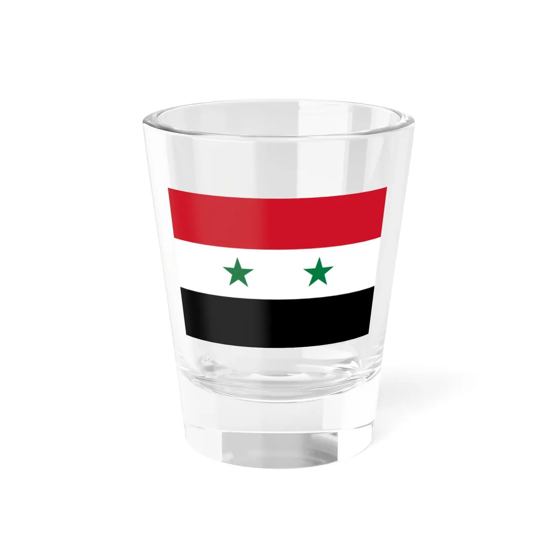 Flag of the United Arab Republic 1958-1971 Flag of Syria 19802024 stars variant 2 (Egypt) Shot Glass 1.5oz 1.5oz - Go Mug Yourself