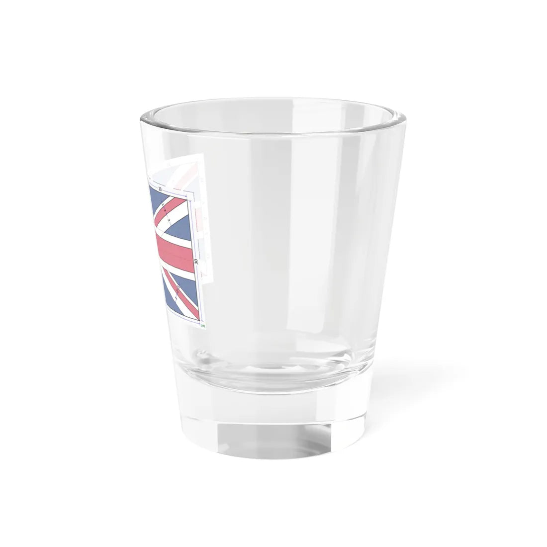 Flag of the United Kingdom 3-5 construction sheet (United Kingdom) Shot Glass 1.5oz - Go Mug Yourself