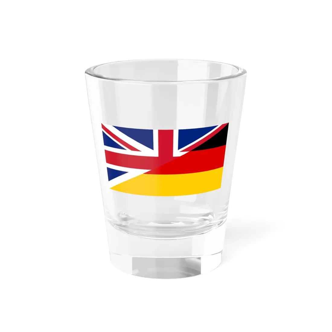 Flag of the United Kingdom and Germany (Germany) Shot Glass 1.5oz 1.5oz - Go Mug Yourself