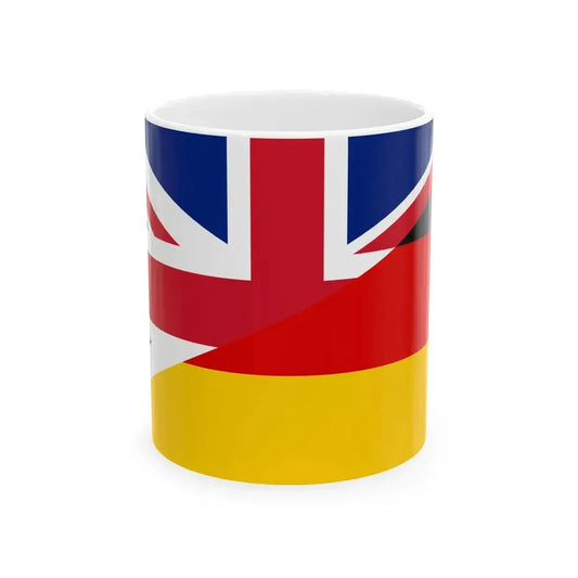 Flag of the United Kingdom and Germany (Germany) White Coffee Mug 11oz - Go Mug Yourself