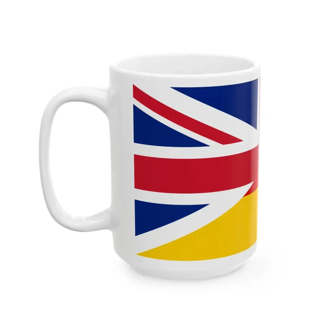 Flag of the United Kingdom and Germany (Germany) White Coffee Mug - Go Mug Yourself