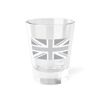Flag of the United Kingdom black and white variant 1 (United Kingdom) Shot Glass 1.5oz 1.5oz - Go Mug Yourself