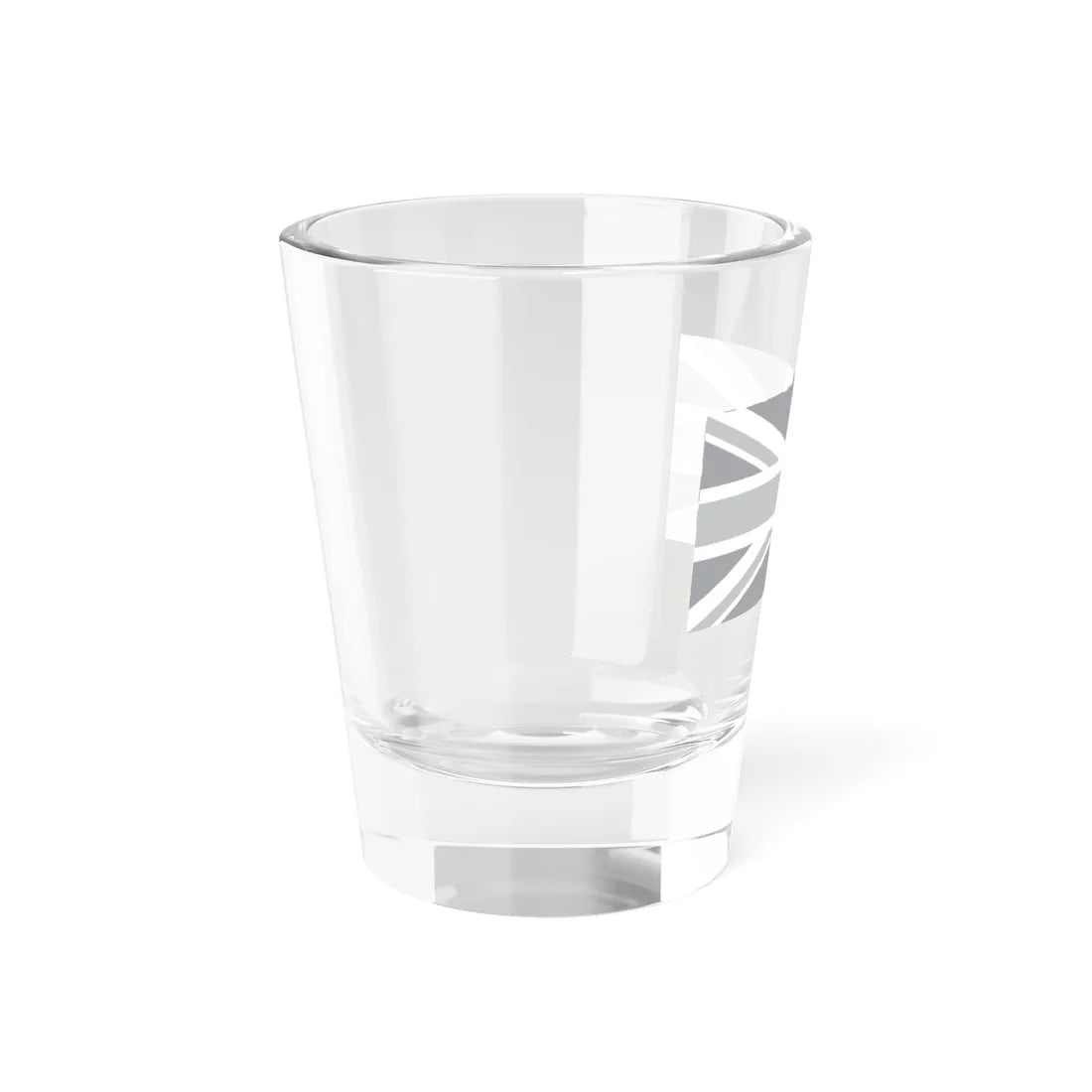 Flag of the United Kingdom black and white variant 1 (United Kingdom) Shot Glass 1.5oz - Go Mug Yourself