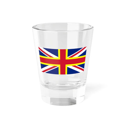 Flag of the United Kingdom with yellow saint david (United Kingdom) Shot Glass 1.5oz 1.5oz - Go Mug Yourself
