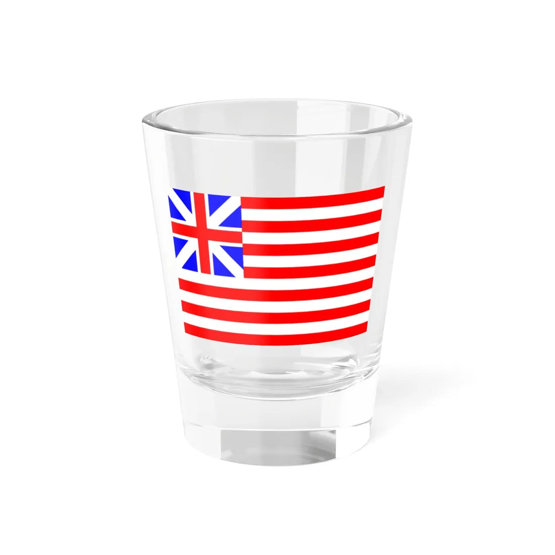 Flag of the United States 1776-1777 Modern reproduction variant (United Kingdom) Shot Glass 1.5oz 1.5oz - Go Mug Yourself