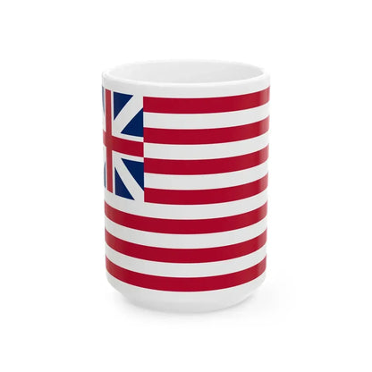 Flag of the United States 1776-1777 (United States) White Coffee Mug 15oz - Go Mug Yourself