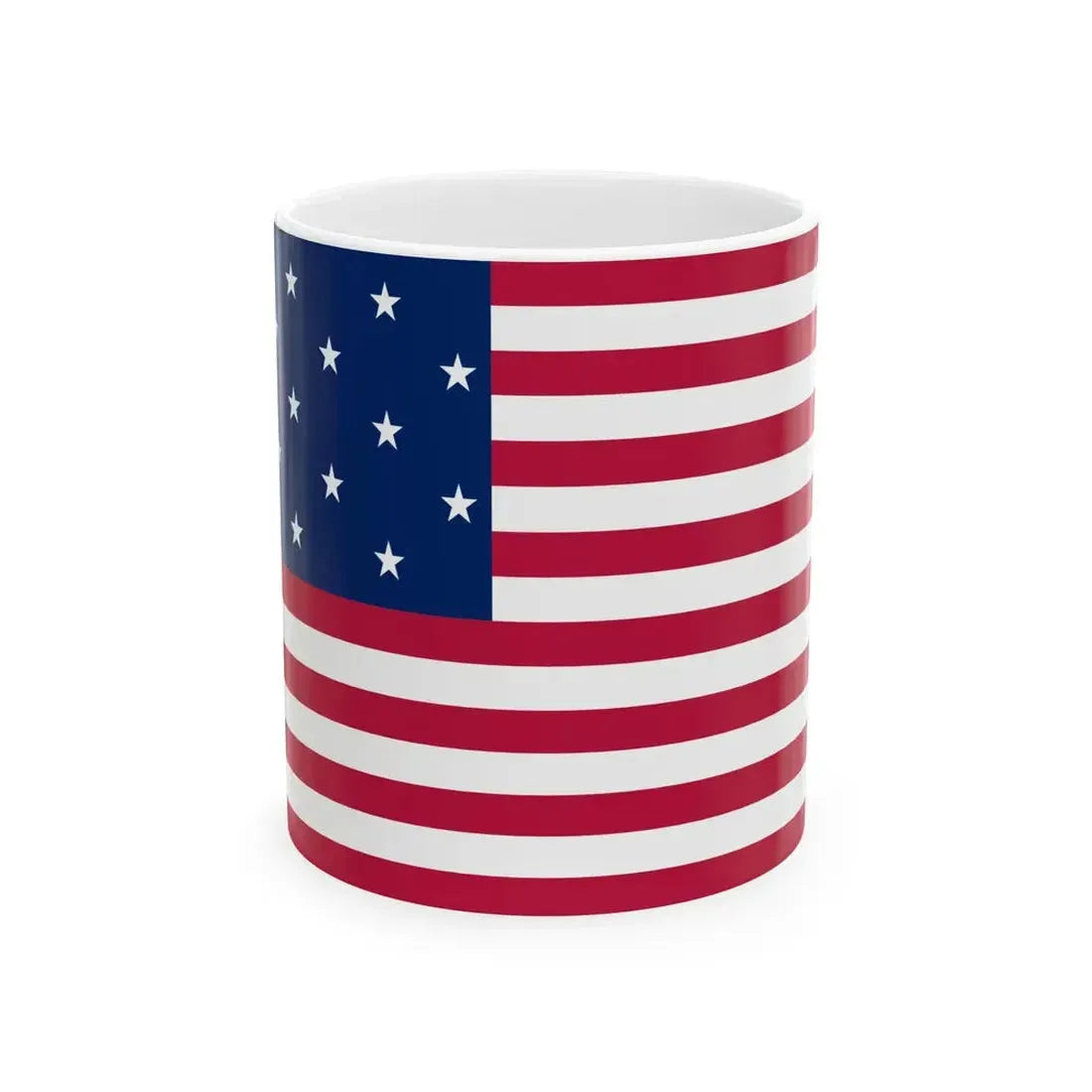Flag of the United States 1795-1818 3-2 aspect ratio (United States) White Coffee Mug 11oz - Go Mug Yourself