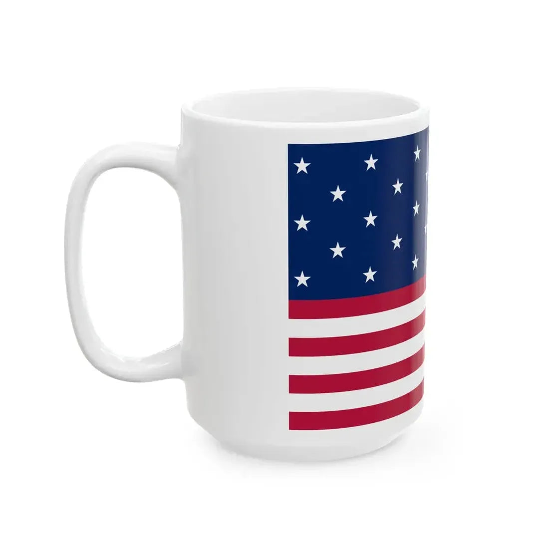 Flag of the United States 1795-1818 3-2 aspect ratio (United States) White Coffee Mug - Go Mug Yourself