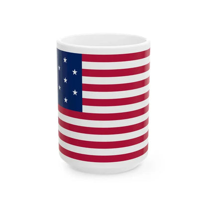 Flag of the United States 1795-1818 (United States) White Coffee Mug 15oz - Go Mug Yourself