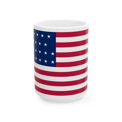 Flag of the United States 1819-1820 3-2 aspect ratio (United States) White Coffee Mug 15oz - Go Mug Yourself