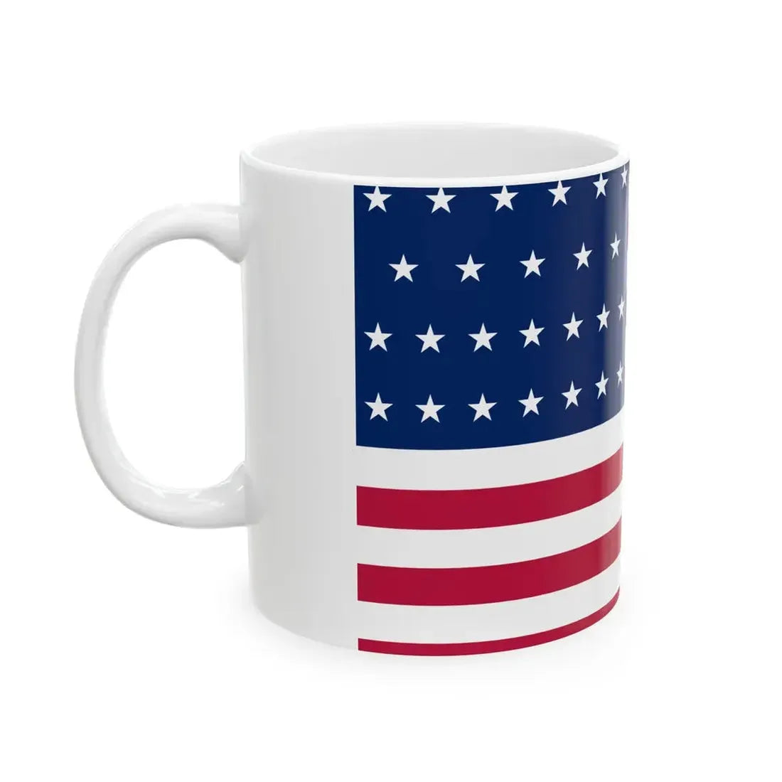 Flag of the United States 1836-1837 3-2 aspect ratio (United States) White Coffee Mug - Go Mug Yourself