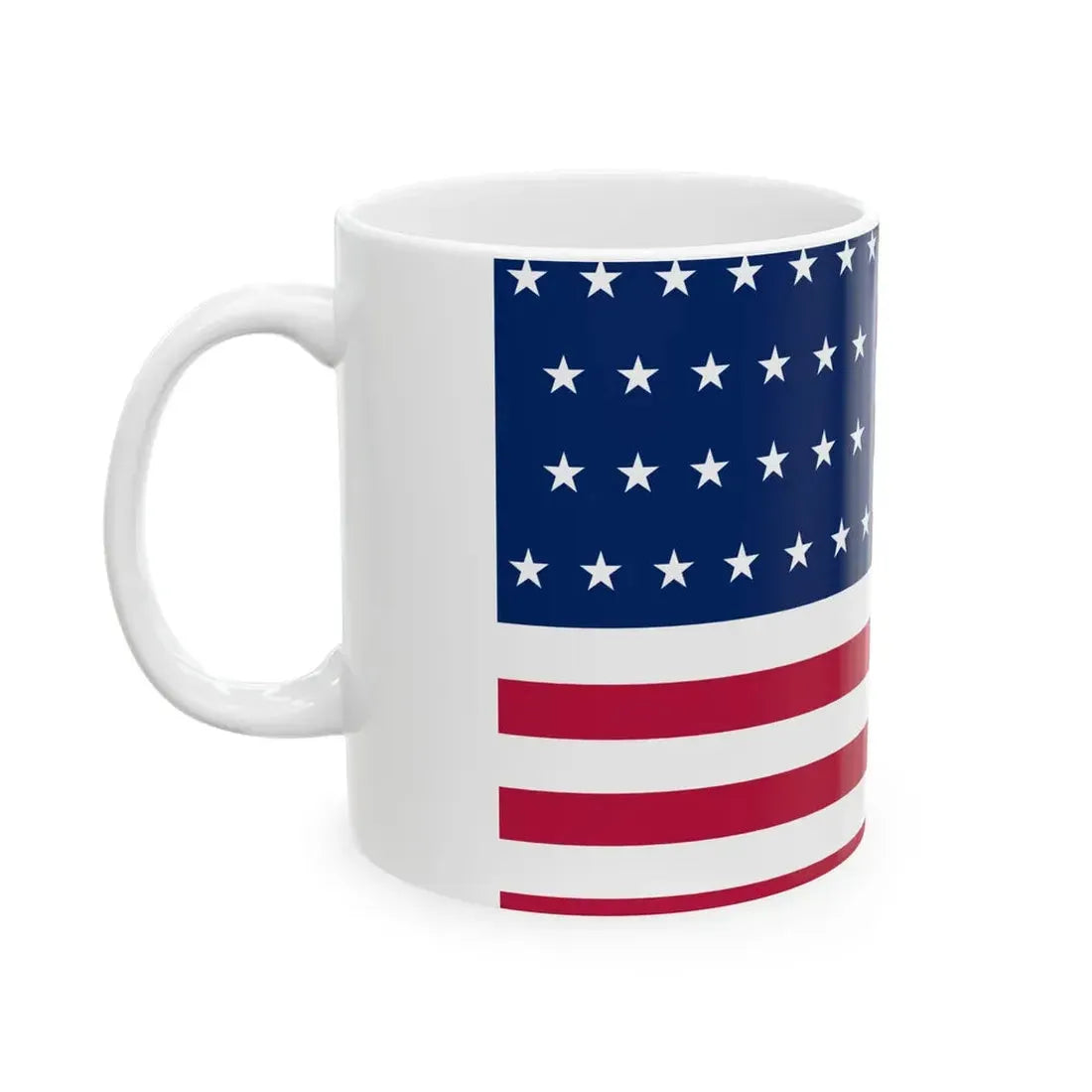 Flag of the United States 1837-1845 3-2 aspect ratio (United States) White Coffee Mug - Go Mug Yourself
