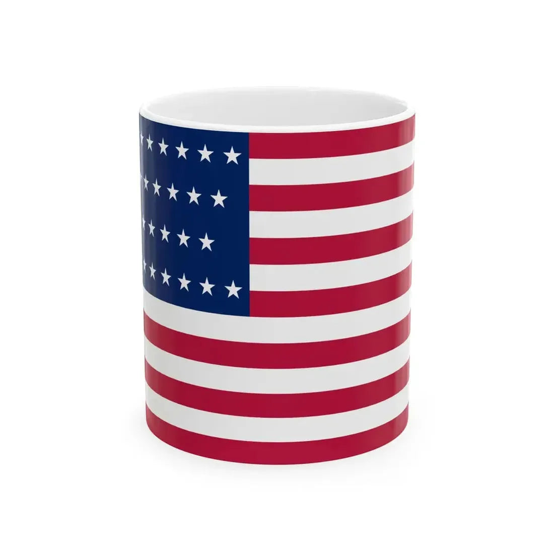 Flag of the United States 1847-1848 3-2 aspect ratio (United States) White Coffee Mug 11oz - Go Mug Yourself