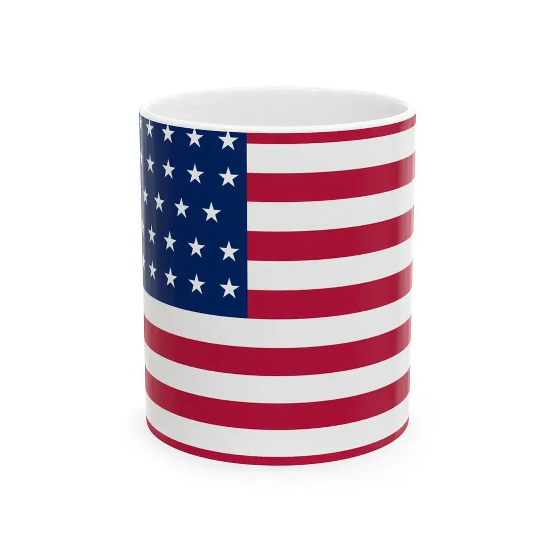 Flag of the United States 1861-1863 3-2 aspect ratio (United States) White Coffee Mug 11oz - Go Mug Yourself