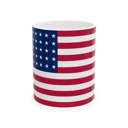 Flag of the United States 1863-1865 3-2 aspect ratio (United States) White Coffee Mug 11oz - Go Mug Yourself