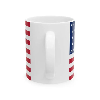 Flag of the United States 1867-1877 (United States) White Coffee Mug - Go Mug Yourself