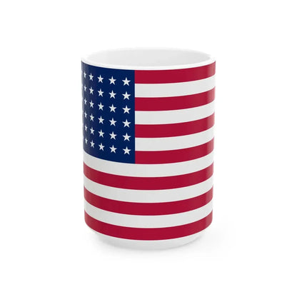 Flag of the United States 1912-1959 3-2 aspect ratio (United States) White Coffee Mug 15oz - Go Mug Yourself