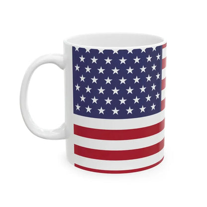 Flag of the United States 1959-1960 (United States)_1 White Coffee Mug - Go Mug Yourself