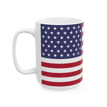 Flag of the United States 1959-1960 (United States)_1 White Coffee Mug - Go Mug Yourself