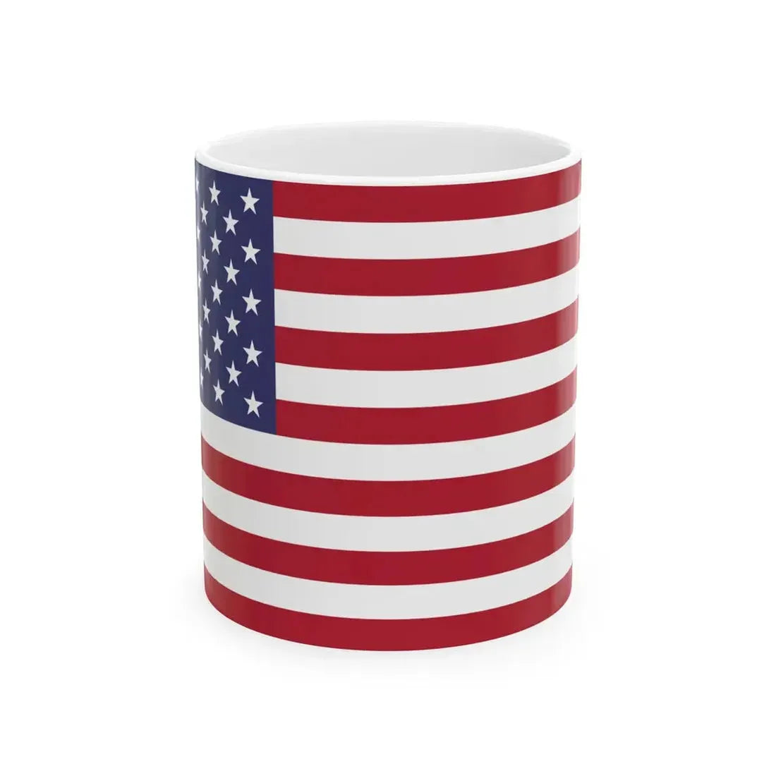 Flag of the United States 2-1 aspect ratio (United States) White Coffee Mug 11oz - Go Mug Yourself