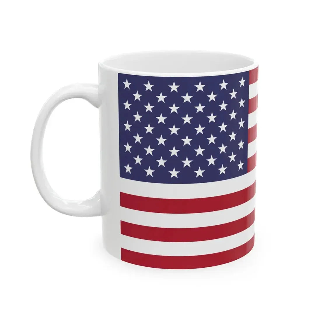 Flag of the United States 2-1 aspect ratio (United States) White Coffee Mug - Go Mug Yourself