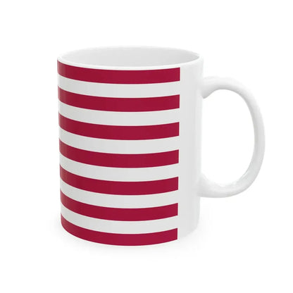 Flag of the United States 25 stars linear pattern (United States) White Coffee Mug - Go Mug Yourself