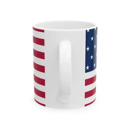 Flag of the United States 25 stars staggered pattern (United States) White Coffee Mug - Go Mug Yourself
