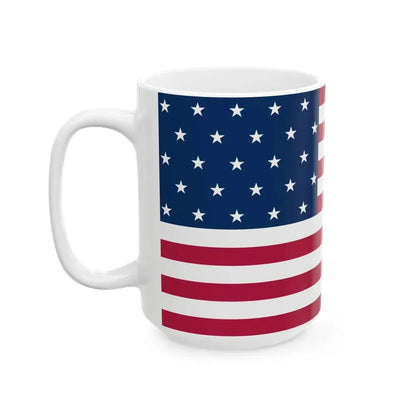 Flag of the United States 25 stars staggered pattern (United States) White Coffee Mug - Go Mug Yourself