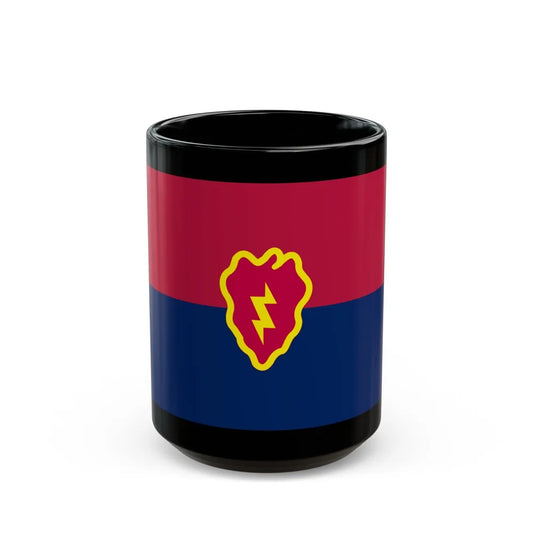 Flag of the United States 25th Infantry Division (U.S. Army) Black Coffee Mug-15oz-Go Mug Yourself