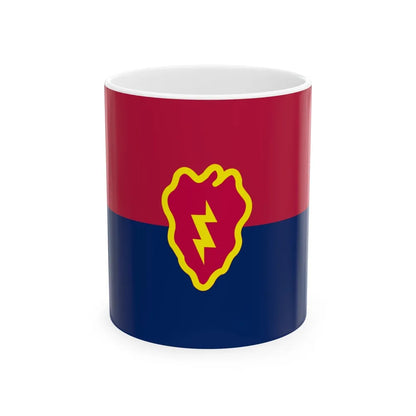 Flag of the United States 25th Infantry Division (U.S. Army) White Coffee Mug-11oz-Go Mug Yourself