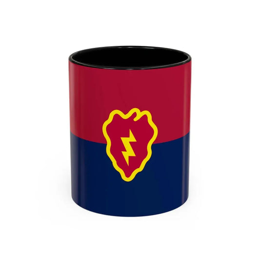 Flag of the United States 25th Infantry Division (U.S. Army) Accent Coffee Mug 11oz Black - Go Mug Yourself