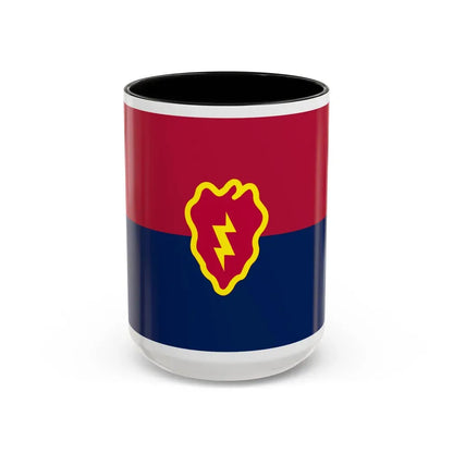 Flag of the United States 25th Infantry Division (U.S. Army) Accent Coffee Mug 15oz Black - Go Mug Yourself