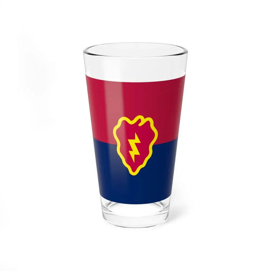 Flag of the United States 25th Infantry Division (U.S. Army) Pint Glass 16oz 16oz - Go Mug Yourself