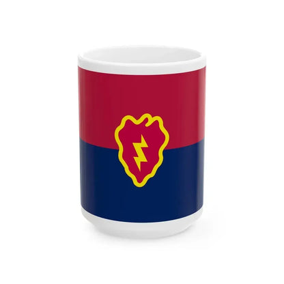 Flag of the United States 25th Infantry Division (U.S. Army) White Coffee Mug 15oz - Go Mug Yourself
