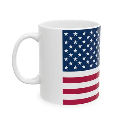 Flag of the United States 3-2 aspect ratio (United States) White Coffee Mug - Go Mug Yourself