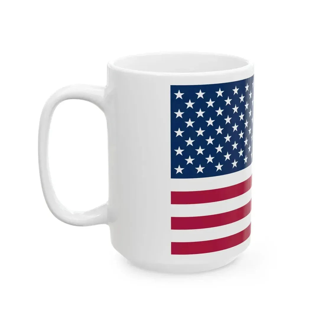 Flag of the United States 3-2 aspect ratio (United States) White Coffee Mug - Go Mug Yourself