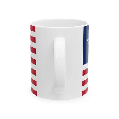 Flag of the United States 50 stars great star arrangement (United States) White Coffee Mug - Go Mug Yourself